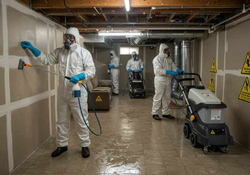 Basement Moisture Removal and Structural Drying process in Steamboat Springs, CO